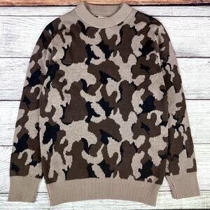 Vintage 1990s Winona Camouflage Wool Crewneck Sweater